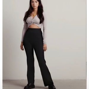 Ribbed Knit Flare Pants